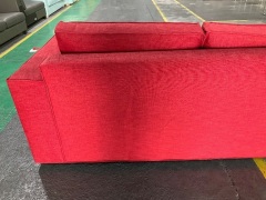 3 Seat Sofa Upholstered in Red Fabric - 14