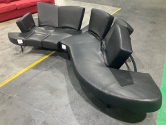 B&B Italia Edra Flap 2 Piece Curved Sofa Leather Designed by Francesco Binfare​​​​​​​ RRP $32,000 - 7