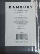 Bambury 1000 Thread Cotton Sheet Set - King - Graphite - 4