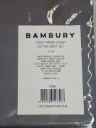 Bambury 1000 Thread Cotton Sheet Set - Single - Graphite - 4
