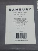 Bambury 1000 Thread Cotton Sheet Set - Single - Graphite - 4