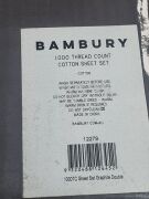 Bambury 1000 Thread Cotton Sheet Set - Double - Graphite - 4