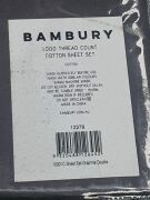 Bambury 1000 Thread Cotton Sheet Set - Double - Graphite - 4