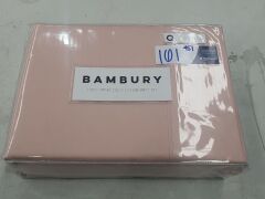 Bambury 1000 Thread Count Cotton Sheet Set - Queen - Blush - 2