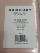Bambury 1000 Thread Count Cotton Sheet Set - Queen - Blush - 4
