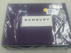 Bambury 1000 Thread Count Cotton Sheet Set - Double - Purple - 2