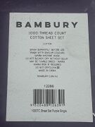 Bambury 1000 Thread Cotton Sheet Set - Single - Purple - 4