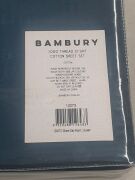Bambury 1000 Thread Cotton Sheet Set - Queen - Atlantic - 4