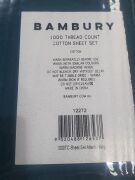 Bambury 1000 Thread Cotton Sheet Set - King - Atlantic - 4