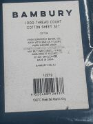 Bambury 1000 Thread Cotton Sheet Set - King - Atlantic - 4