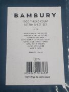 Bambury 1000 Thread Cotton Sheet Set - Double - Atlantic - 4
