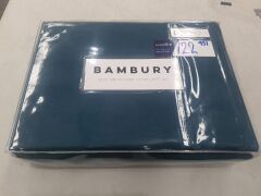 Bambury 1000 Thread Cotton Sheet Set - Double - Atlantic - 2