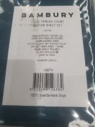 Bambury 1000 Thread Cotton Sheet Set - Single - Atlantic - 4