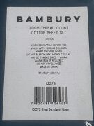 Bambury 1000 Thread Cotton Sheet Set - Queen - Atlantic - 4