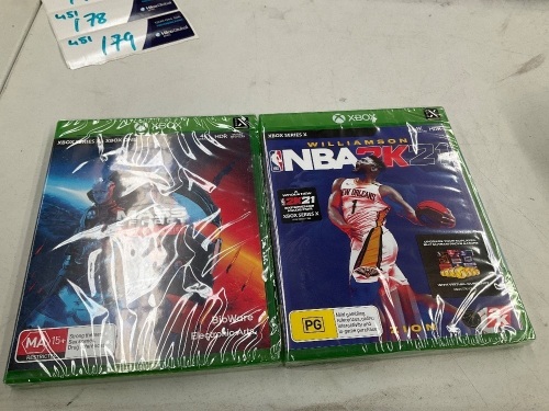 2 x Xbox Series X Games ( Mass Effect Legendary edition and NBA 2K21)