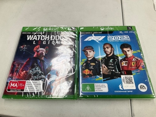 2 x Xbox Series X Games (F1 2021 and Watch Dogs Legion)