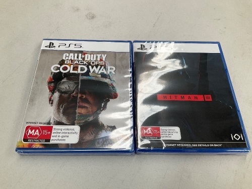 2 x PS5 Games (Call of Duty Black Ops Cold War and Hitman 3)