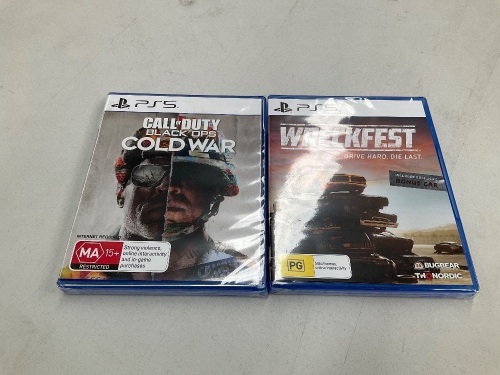 2 x PS5 Games (Call of Duty Black Ops Cold War and Wreckfest)