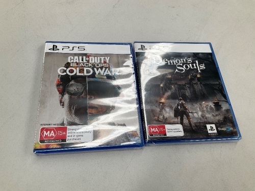 2 x PS5 Games (Call of Duty Black Ops Cold War and Demon’s Souls)