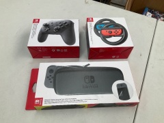 Nintendo Switch Pro Controller, Joy-Con Wheel Pair and Carrying Case - 2
