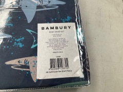 Bambury Quilt Cover Set - Single - Shark Frenzy - 4
