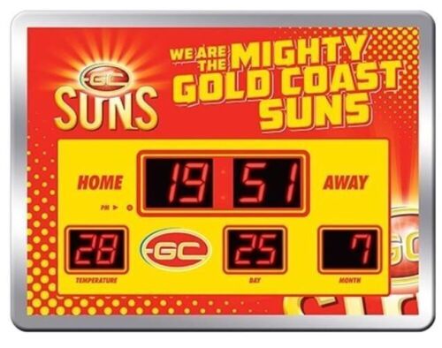 AFL LED Scoreboard Clock - Gold Coast Suns