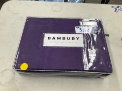 Bambury 1000 Thread Cotton Sheet Set - Single - Purple - 2