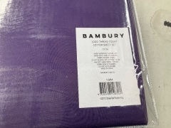 Bambury 1000 Thread Cotton Sheet Set - King - Purple - 3