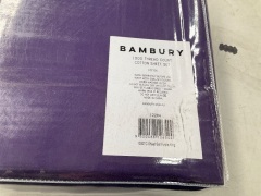 Bambury 1000 Thread Cotton Sheet Set - King - Purple - 4