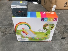 Intex Inflatable Garden Play Centre Water Slide Pool Plus Bestway Sidewinder Pump - 2