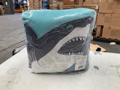 Bambury Printed Cushion + Throw Pack - Shark Frenzy - 2