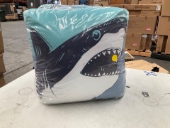 Bambury Printed Cushion + Throw Pack - Shark Frenzy - 4