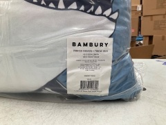 Bambury Printed Cushion +Throw Pack - Shark Frenzy - 3