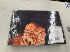 Bambury Quilt Cover Set - Queen - Flaming Leopard - 4