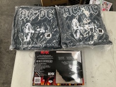 AC/DC Quilt Cover Set - Queen - Plus 2 Cushions - 2