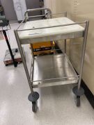 Stainless steel, 2 tier trolley with Nylon Trolley - 2