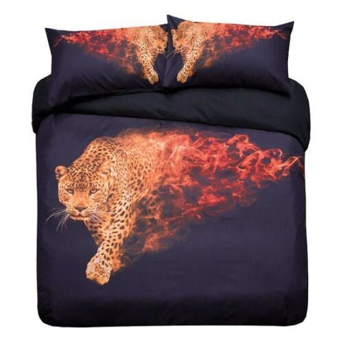 Bambury Quilt Cover Set - King - Flaming Leopard