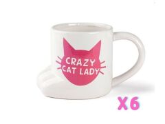 6 x Crazy Cat Lady Coffee Mugs