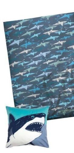 Bambury Printed Cushion +Throw Pack - Shark Frenzy
