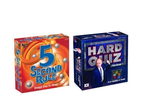 Hard Quiz and 5 Second Rule Board Game Pack