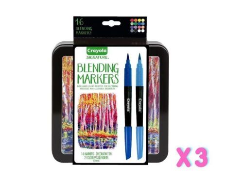 3 x Crayola Signature Blending Markers