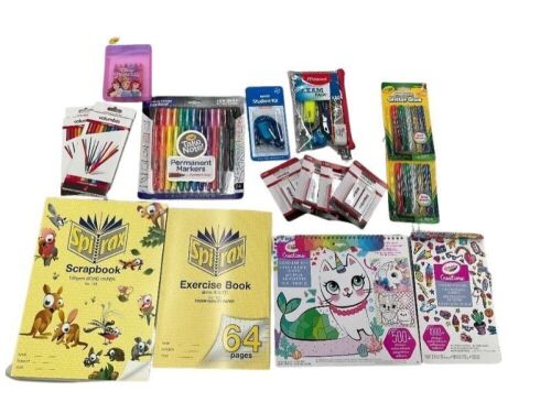 Mixed Lot of Children's Stationery Items (Markers, Books and More) - see photos