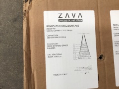 Zava Orizzontale Suspension LED Lighting Rings - Jet Black (Reserve Met) - 11