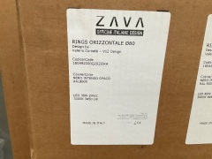 Zava Orizzontale Suspension LED Lighting Rings - White (Reserve Met) - 8