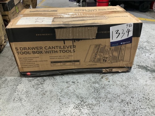 5 Drawer Cantilever Toolbox (Tools NOT included)