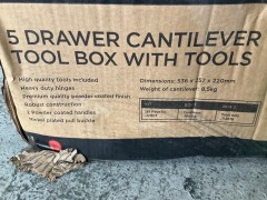 5 Drawer Cantilever Toolbox (Tools NOT included) - 2