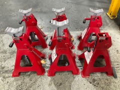 6 x 2000kg Ratchet Style Axle Stands - 2