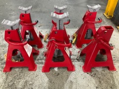 6 x 2000kg Ratchet Style Axle Stands - 4