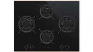 Smeg 650mm Dolce Stil Novo 4 Burner Gas Cooktop with Copper Trim PV664LCNRAU