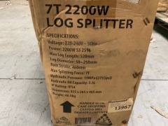 7T 2200W 520mm Electric Log Splitter - 3